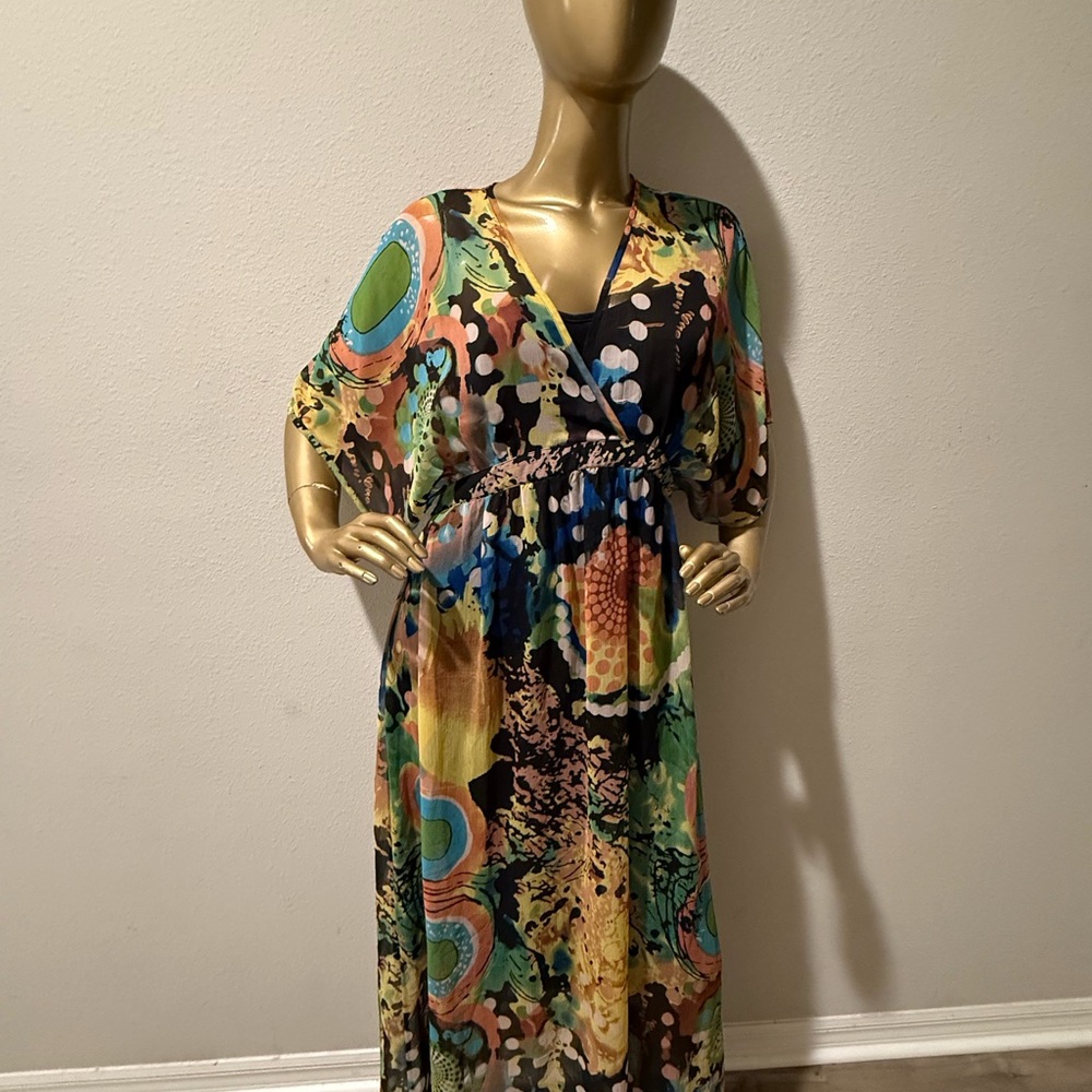 Colorful Abstract Maxi Dress